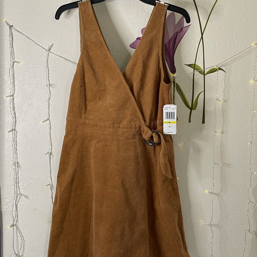 Copper Key NWT Faux Wrap Corduroy Belted Dress